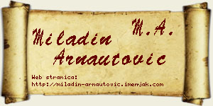 Miladin Arnautović vizit kartica